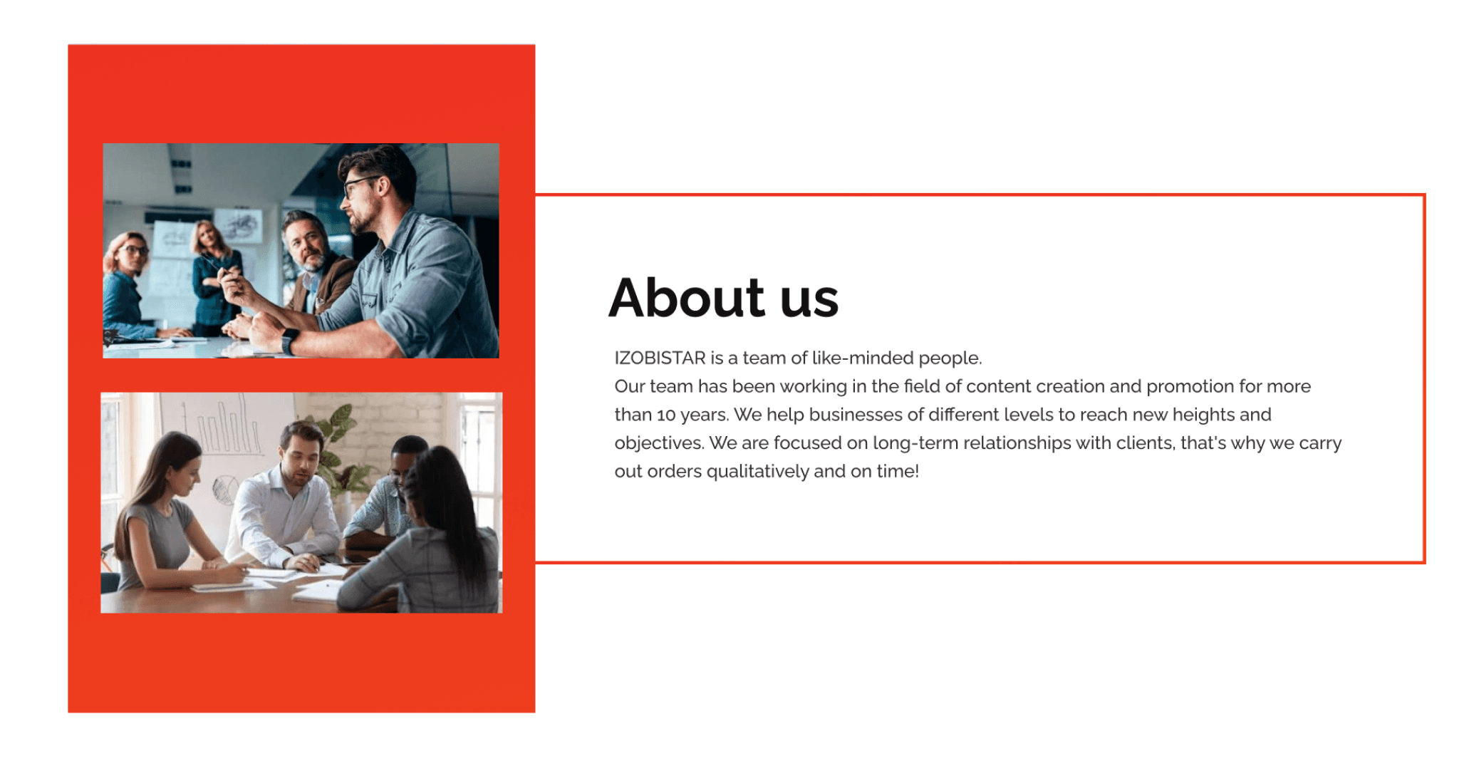About — real photos of the creators build trust