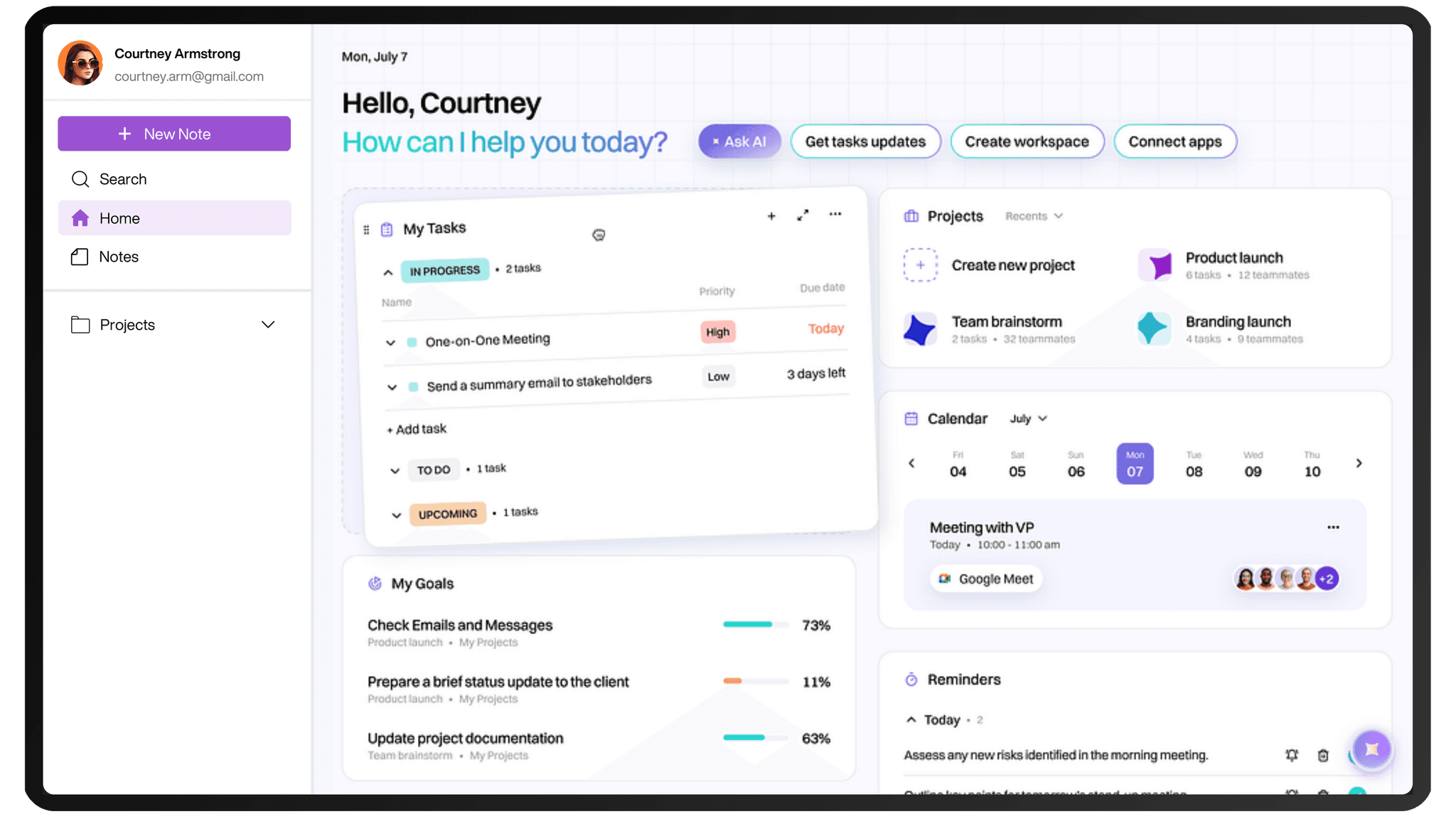 iPad Pro 11 - SAAS Dashboard