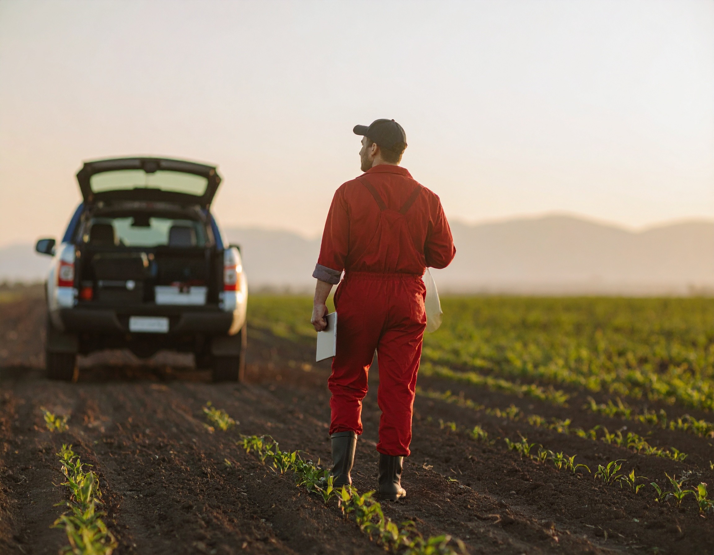 remote technician in farm field