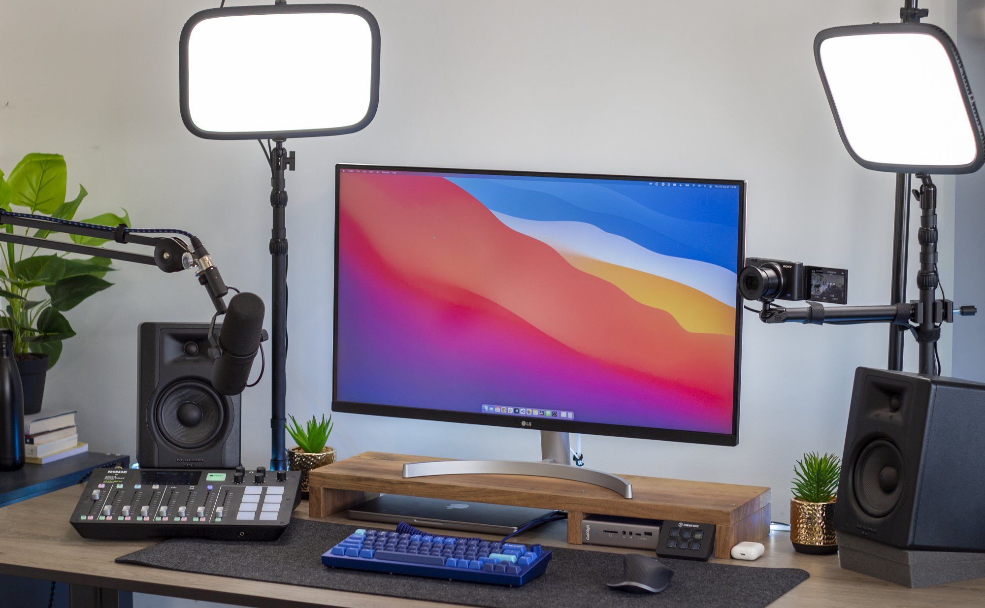 a picture of a workspace setup