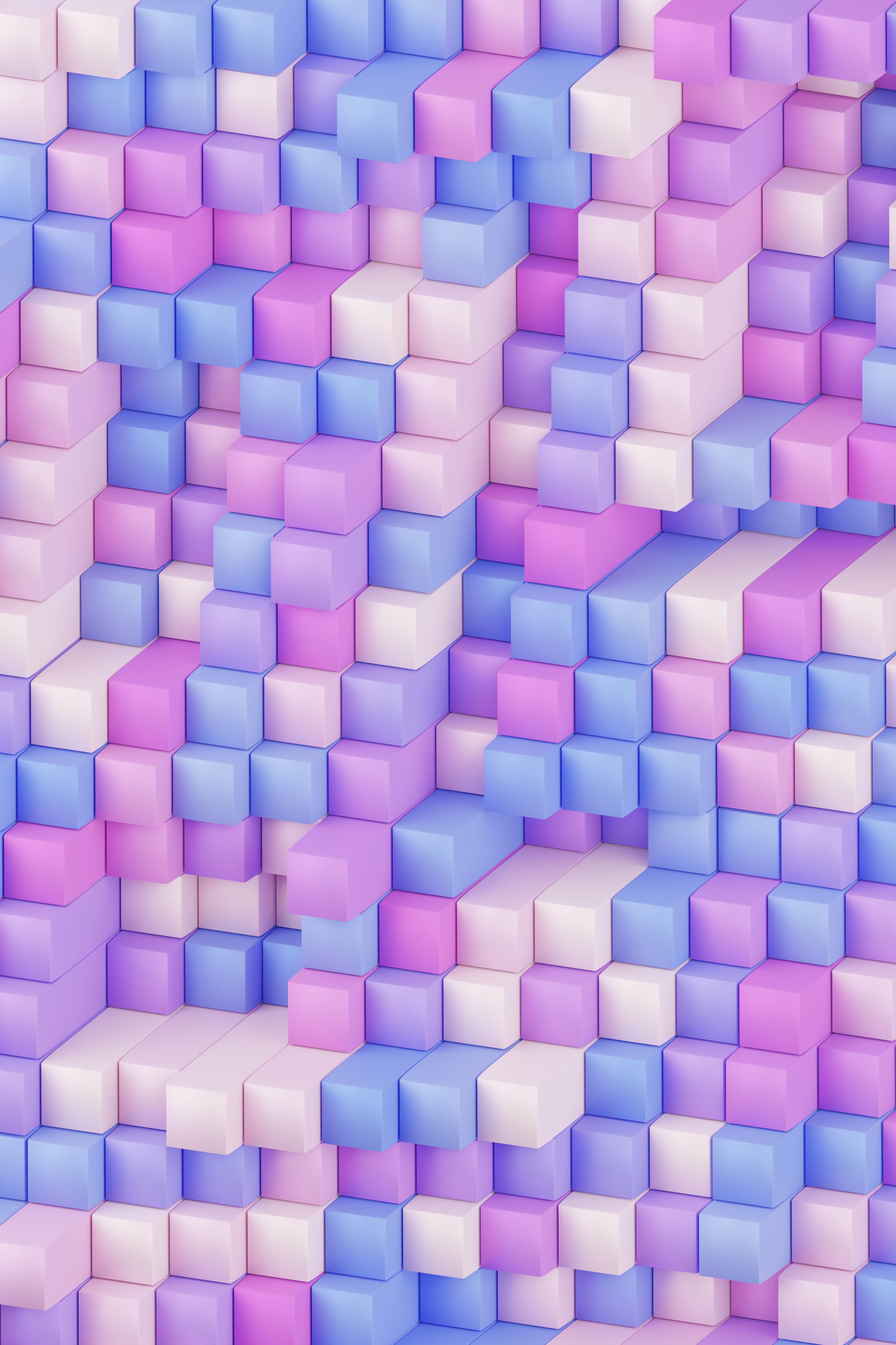 Coloured stacked cubes