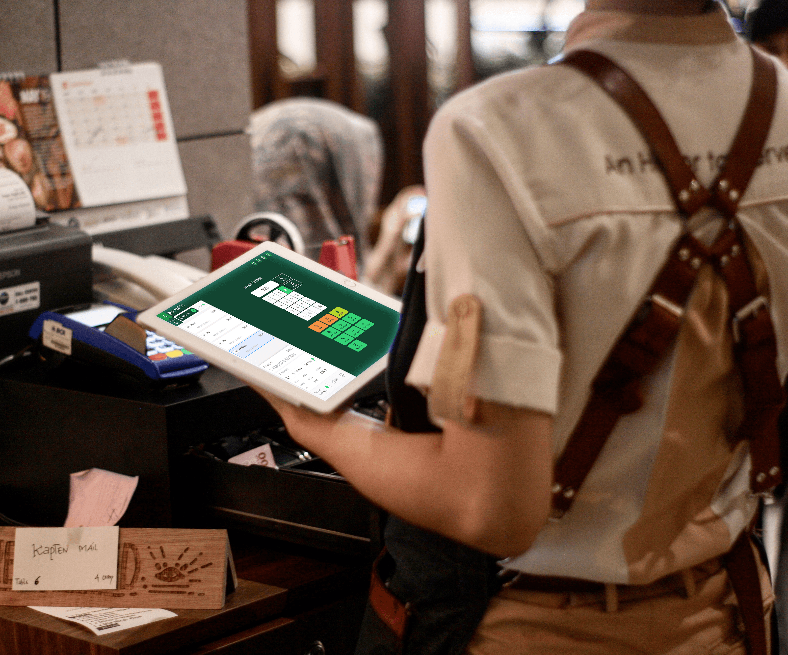 waitress use abacus point of sale