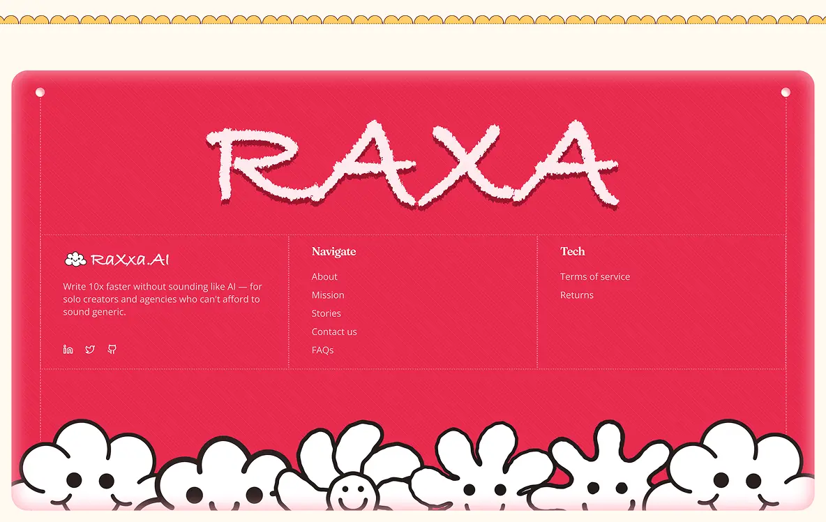 RAXA Footer design