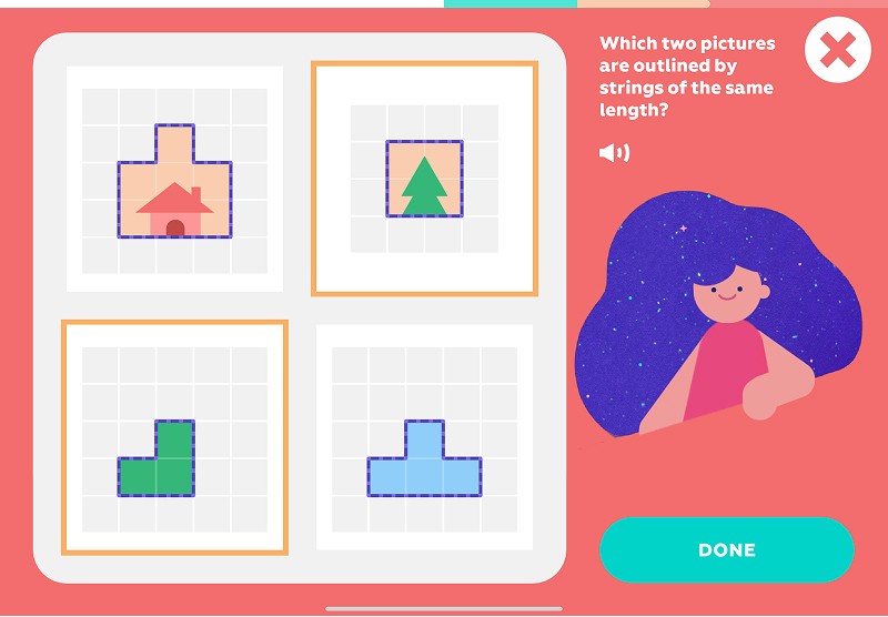 Length and perimeter: choose two shapes with the same outline length