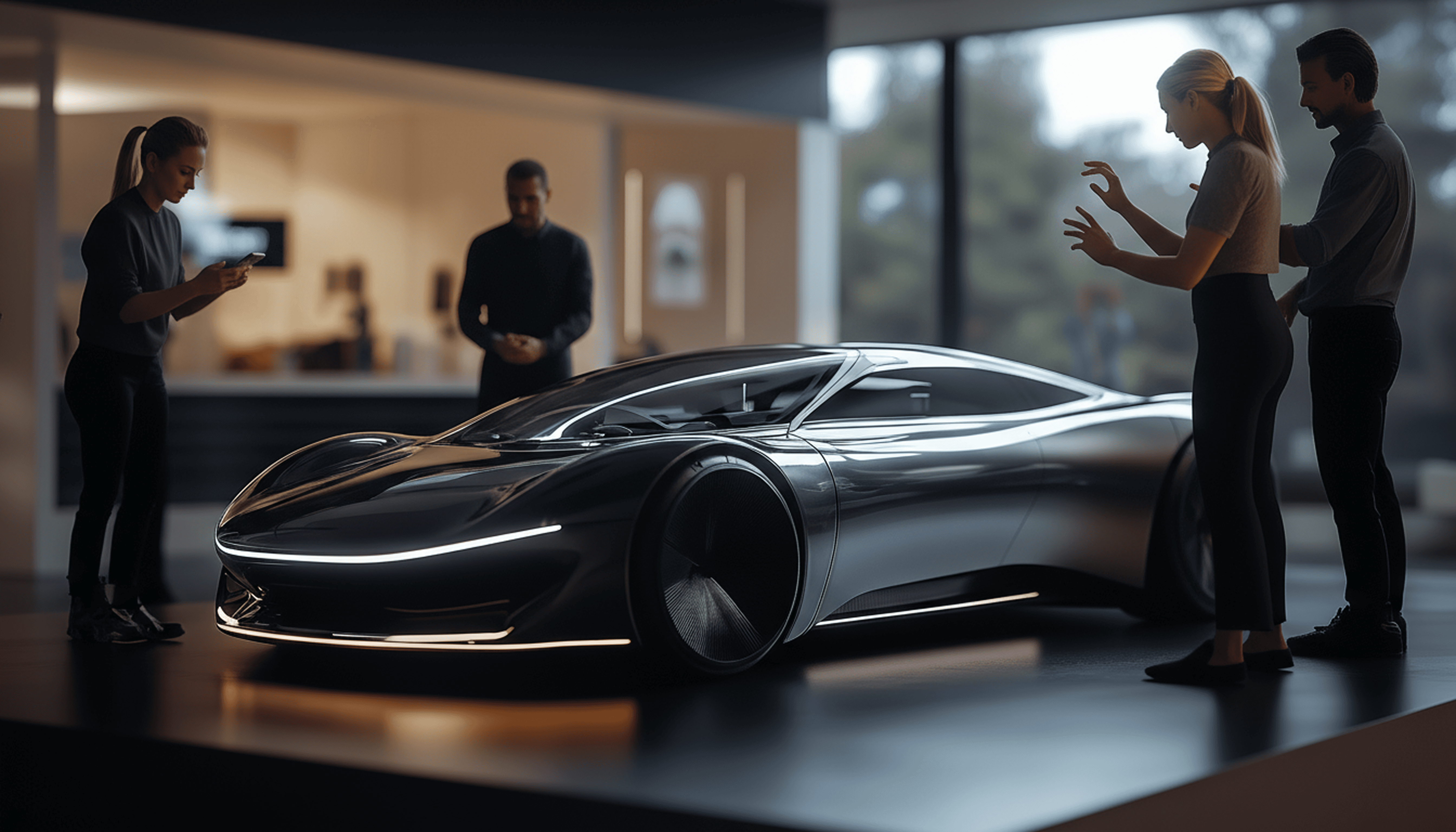 Imported automotive model in review context