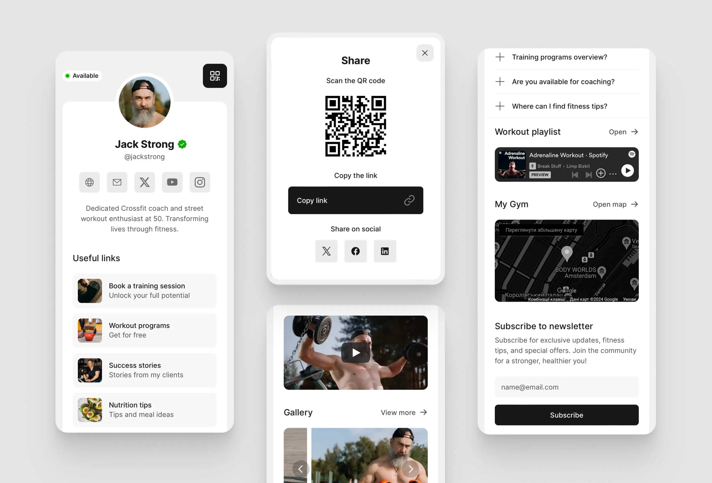 Linqs – Link in Bio Framer Template