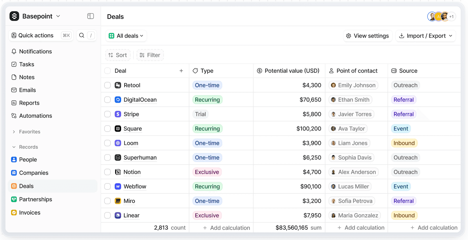 Attio Dashboard