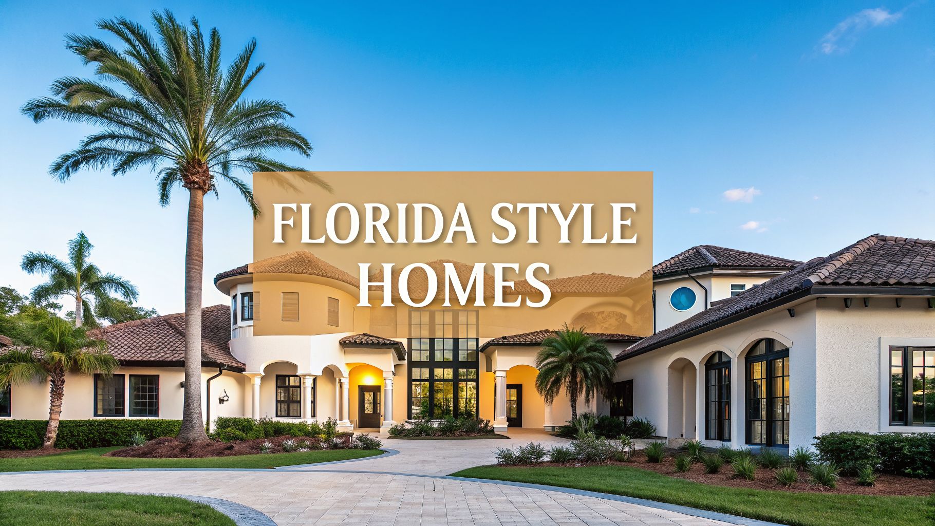 a large florida-styled home with a label reading 'florida style homes'