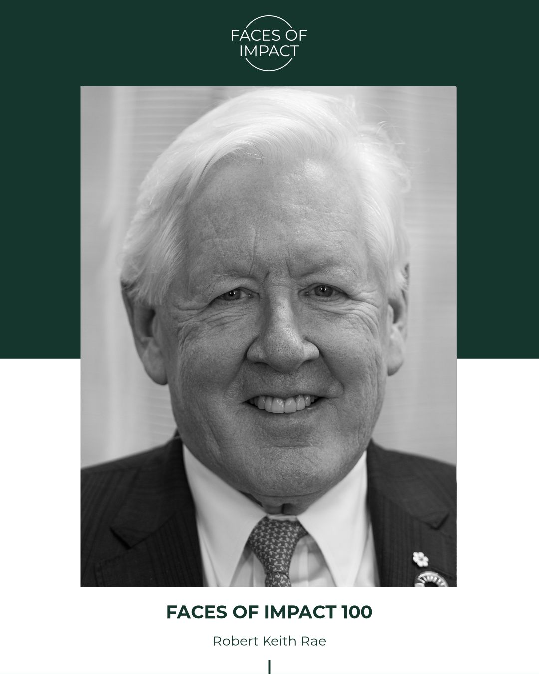 Faces of Impact 100 Honoree - Robert Keith Rae - Black and White Portrait by Artem Shestakov