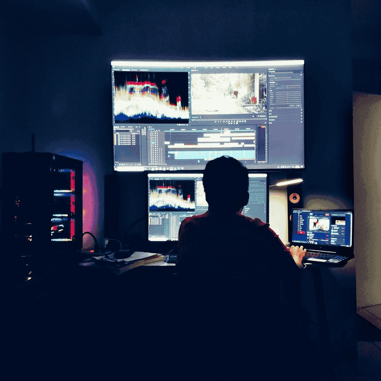 Portrait of portfolio creator – back view