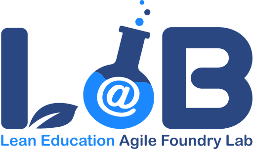 Logo for LAB: Lean Education Agile Foundry with compliance training theme.