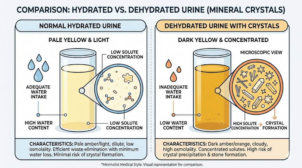 How dehydration increases kidney stone formation risk