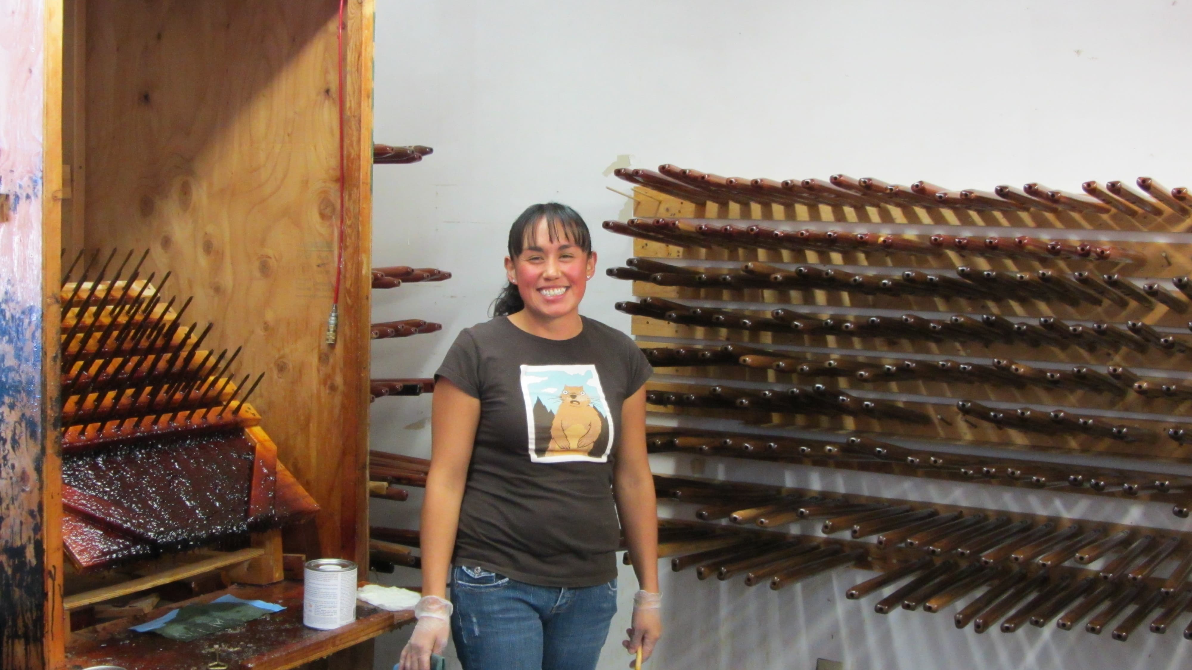 High Spirits Flutes team member in finishing process