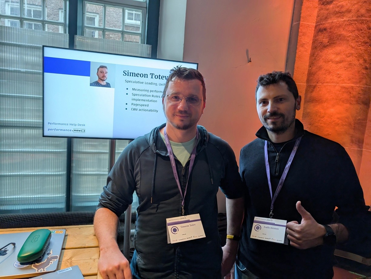 Simeon Totev and Ivailo Hristov at Google's helpdesk