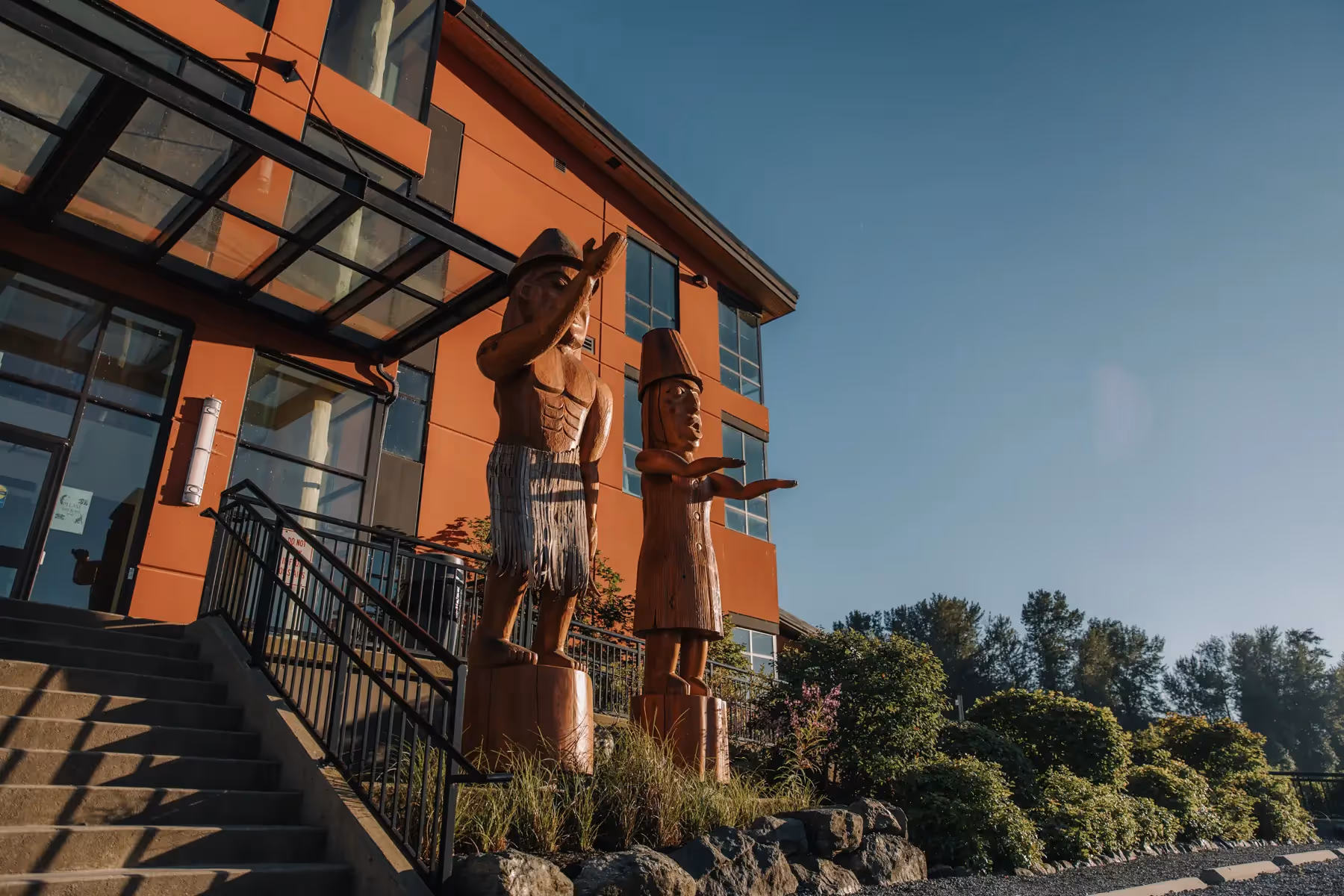 Website design shown on a device for a first nations business
