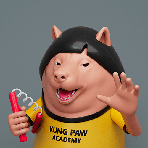 Shiba Inu with nunchucks