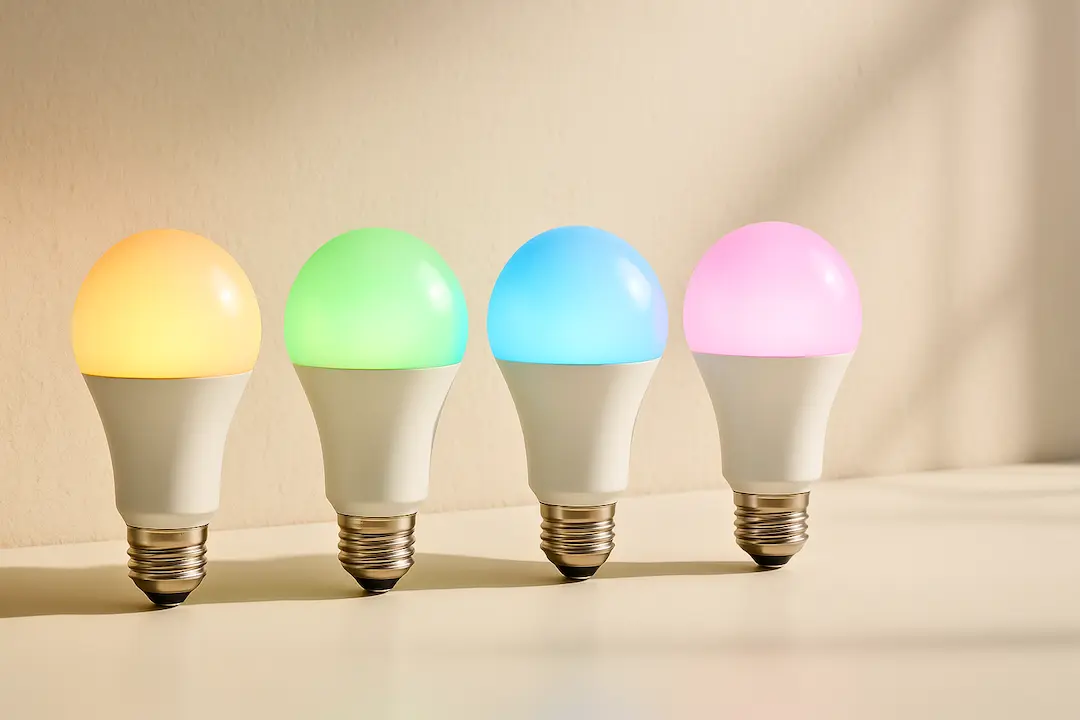 Vier Smart Hue LED Lampen
