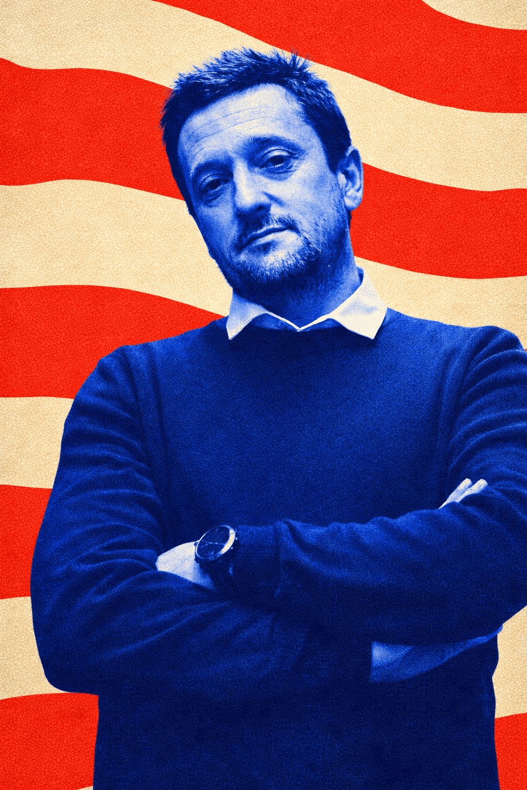 Couple sitting with hot air balloons at sunset