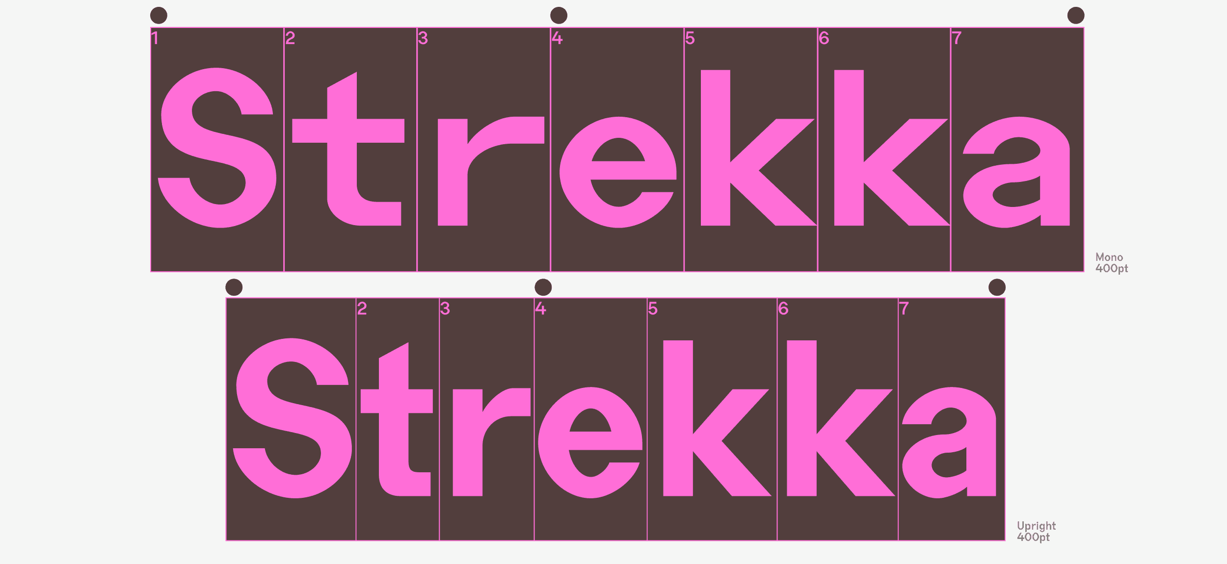 Strekka font family