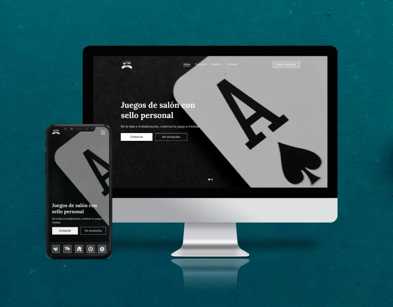 Pro Juegos de Salón- proyecto de diseño web por Zorv Studio