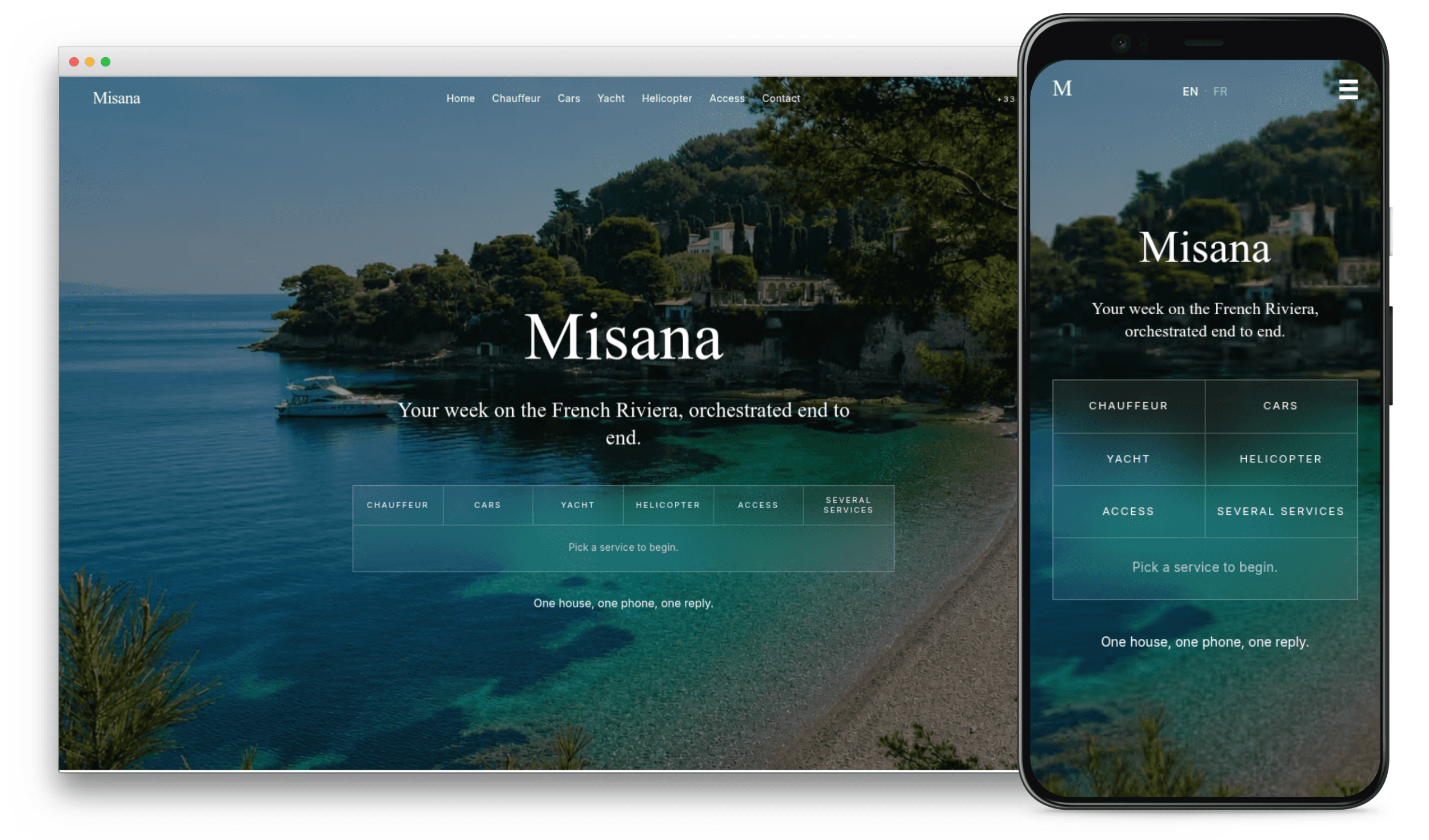 mockup présentationdu travail sur le site ACA GARE