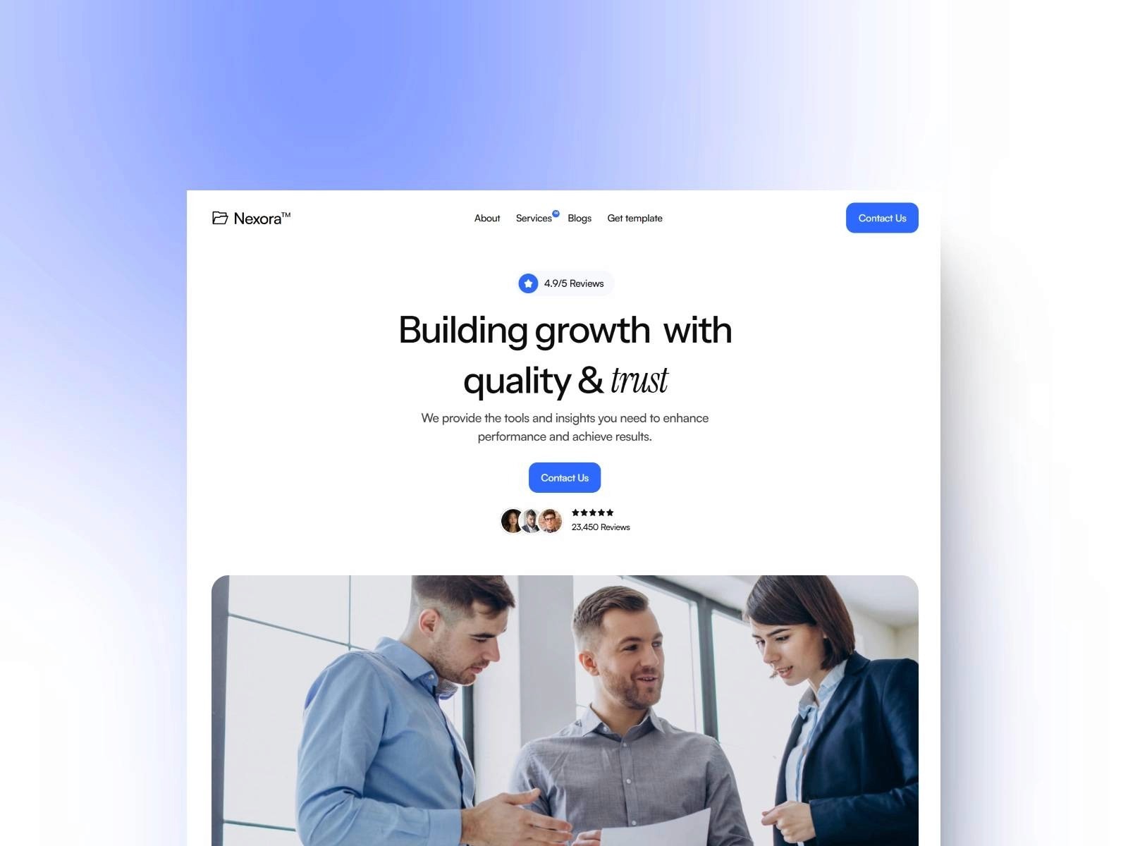 framer template nexora
