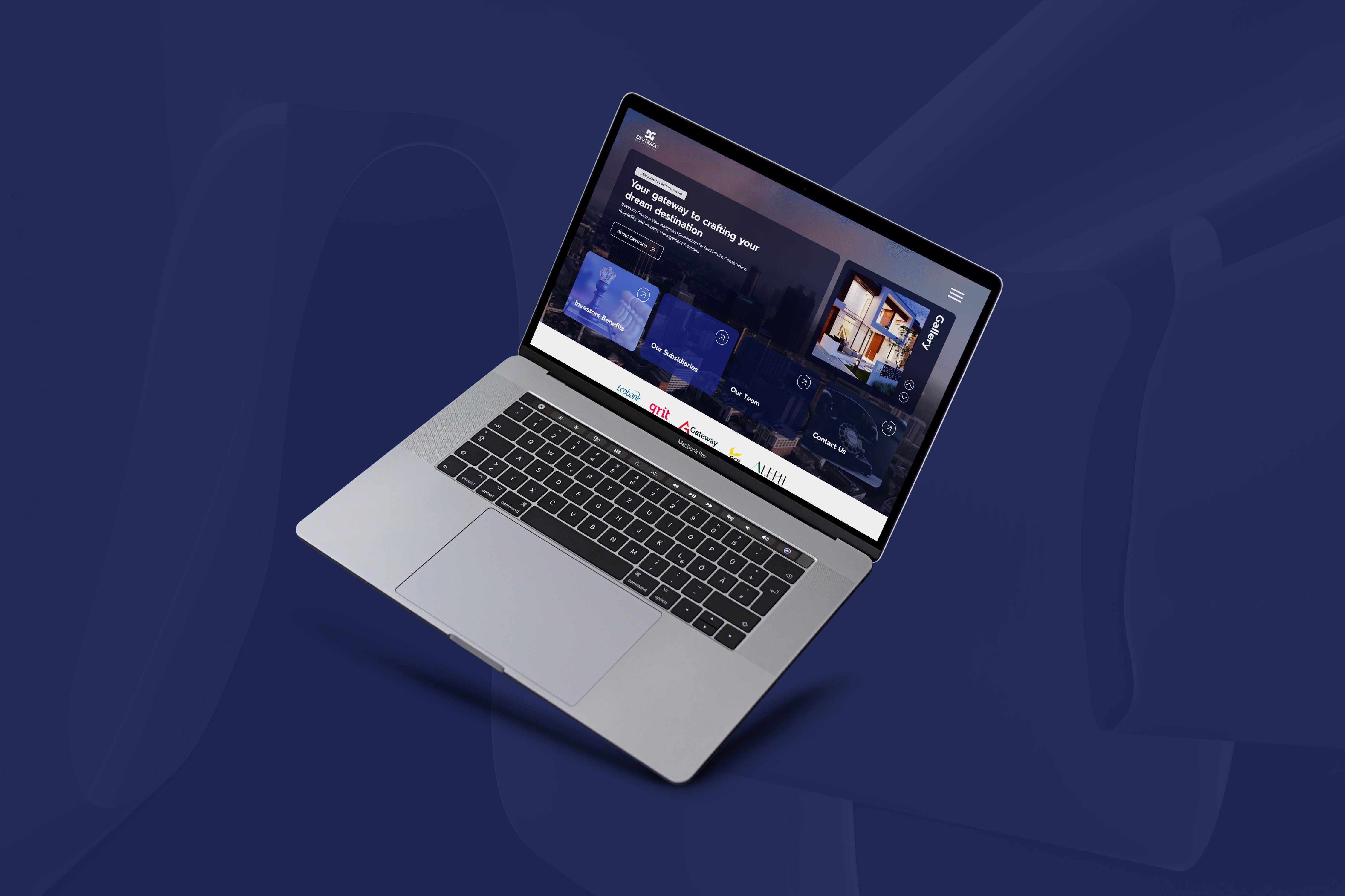 Project showcase laptop mockup