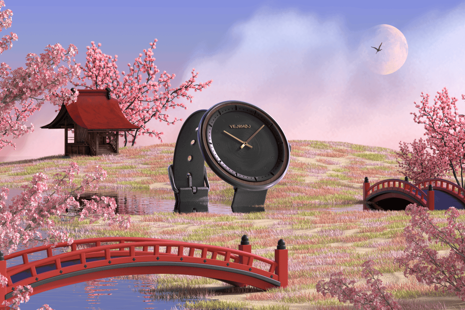 Conceptual 3D visual exploring shape, watch and light for Vehjroj by Este Studio