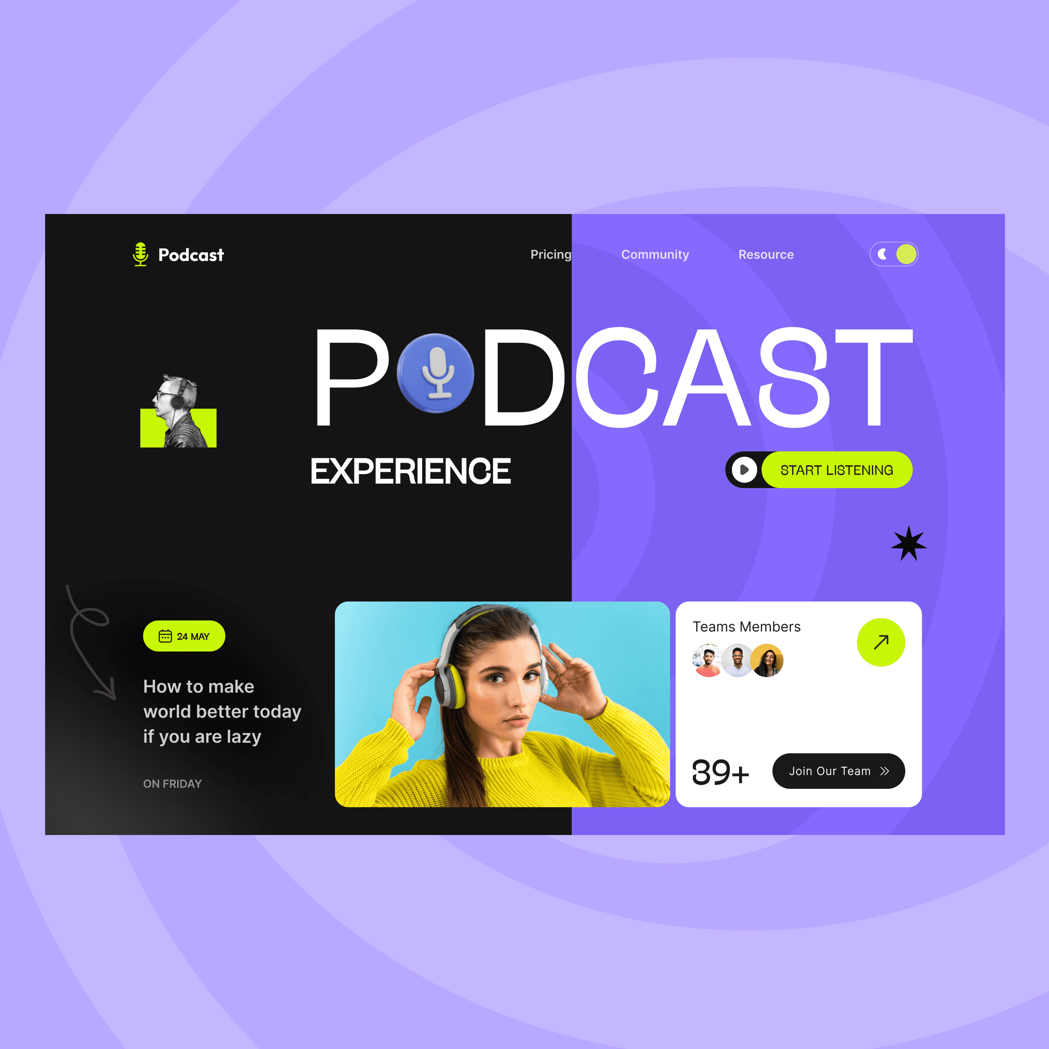 Podcast Hero Section