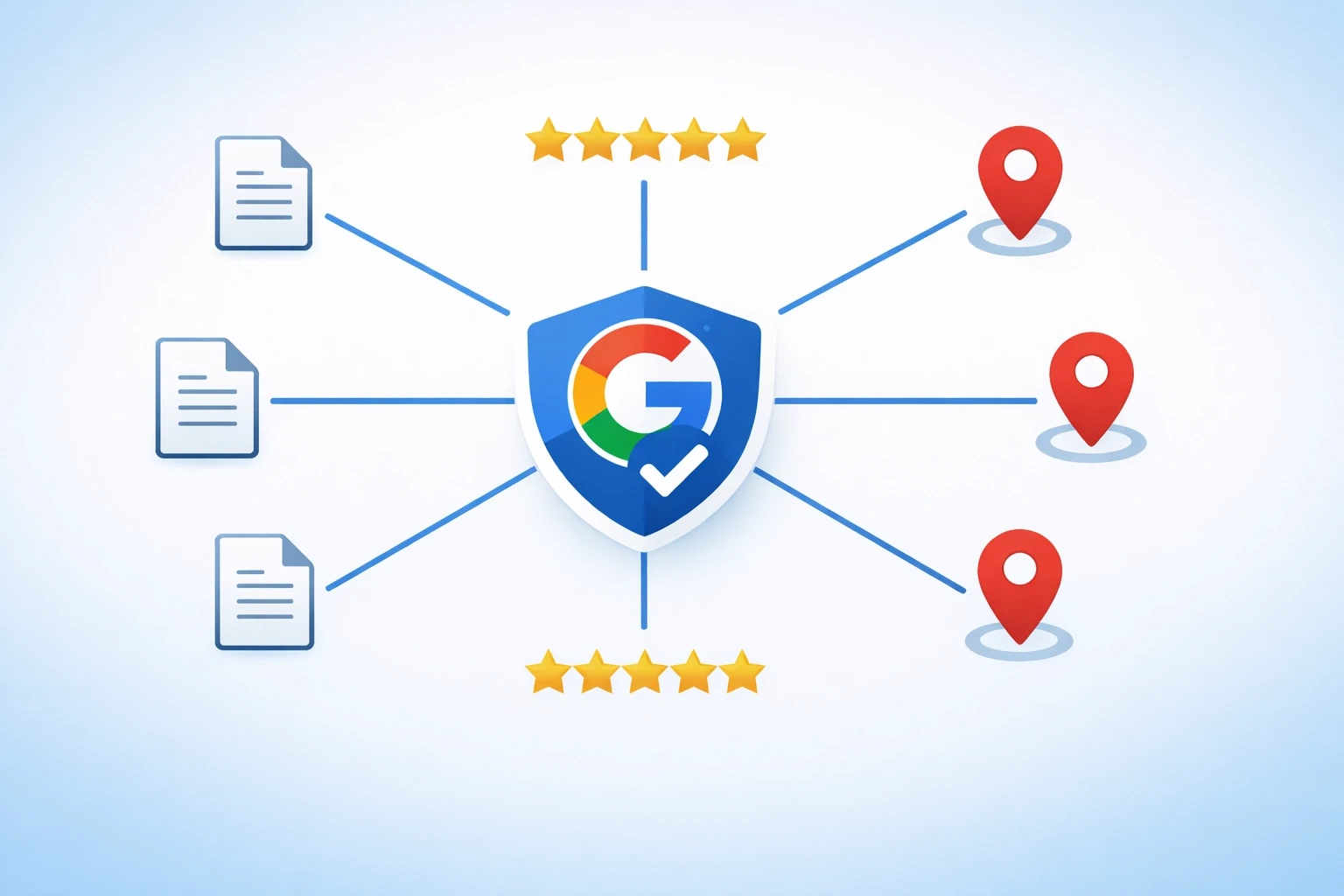 Local SEO citation network connecting Google Business Profile to directories and reviews