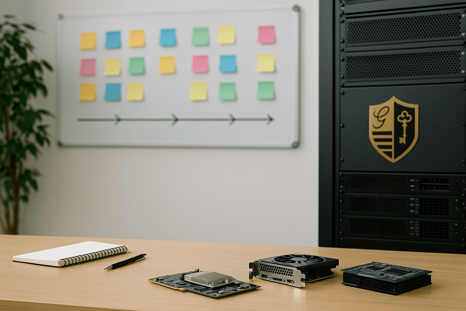 Scientist in a lab coat using a pipette in a dimly lit laboratory with advanced equipment in the background.