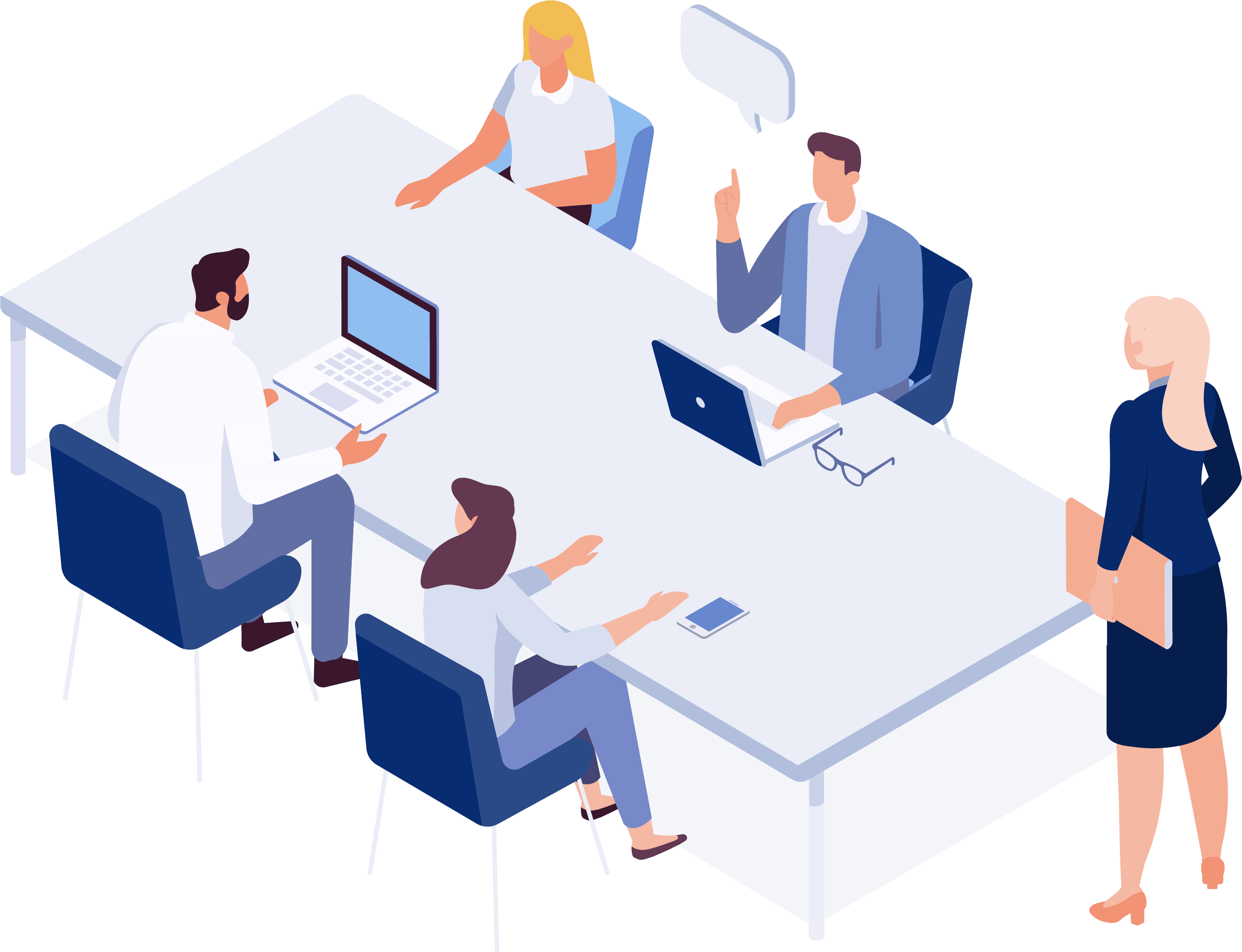 Illustration team meeting