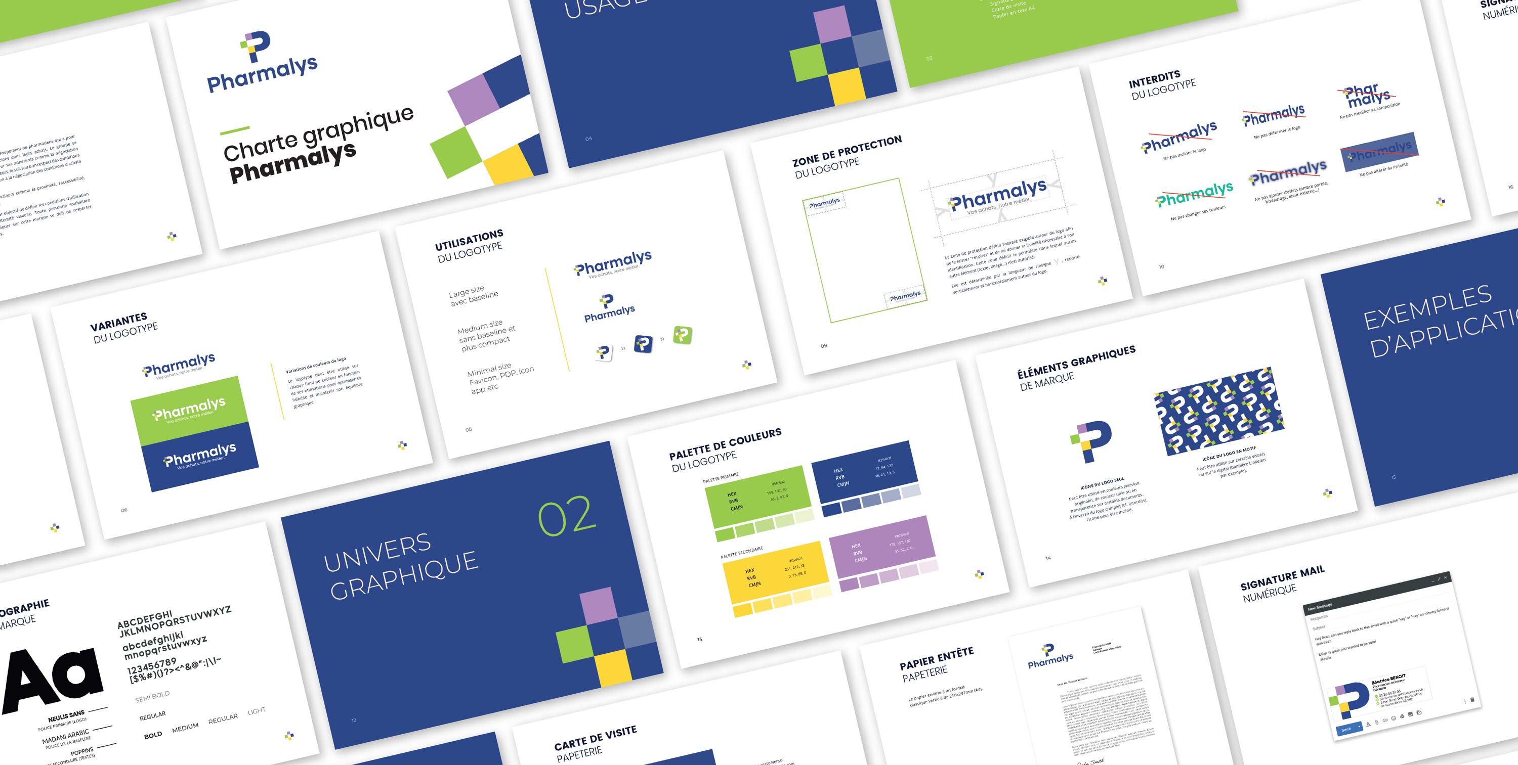 Charte graphique de l'identité visuelle de Pharmalys