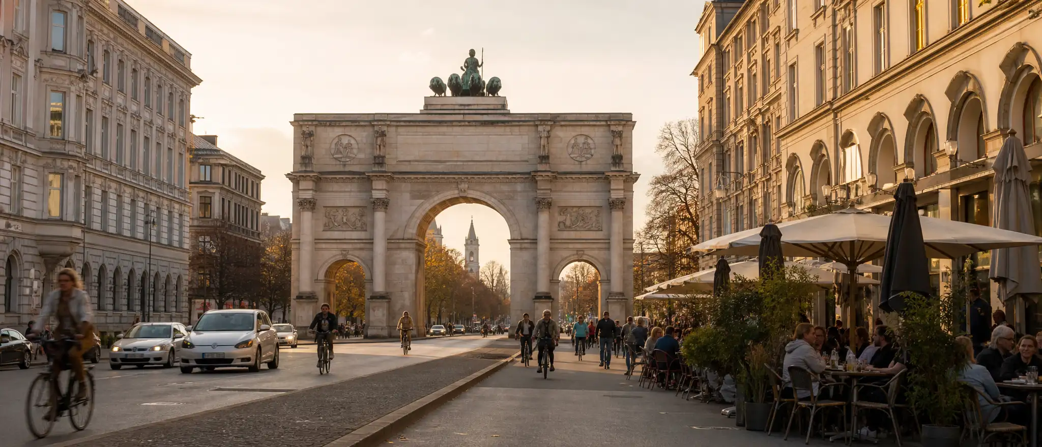 Stadtansicht München-Schwabing, Symbolbild für ambulanten Pflegedienst-Verkauf