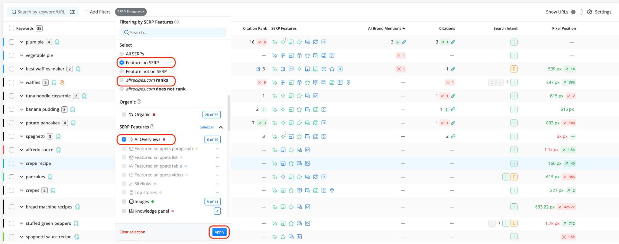 awr-serp-features-filter-for- ai-overviews-presence-on-serp