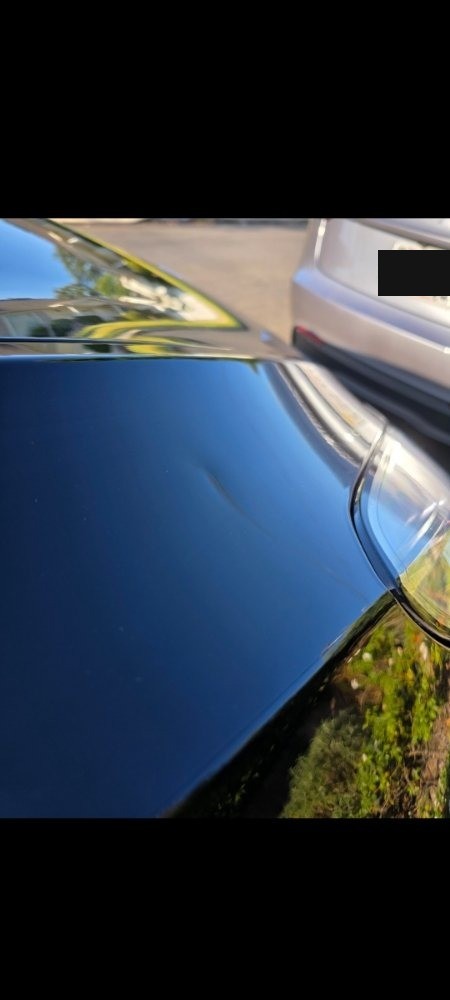 Tesla fender crease dent and scratch repair