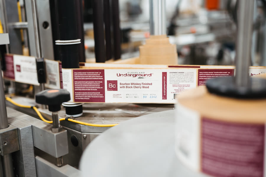 The Cleveland Whiskey production line