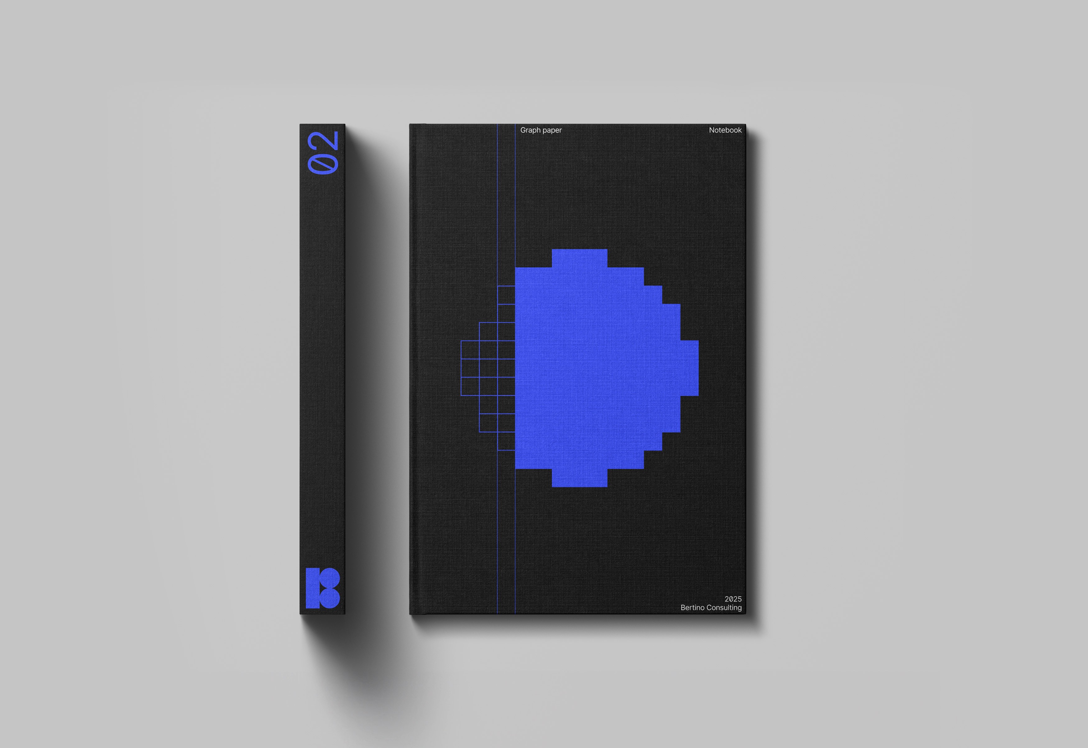 a black notebook