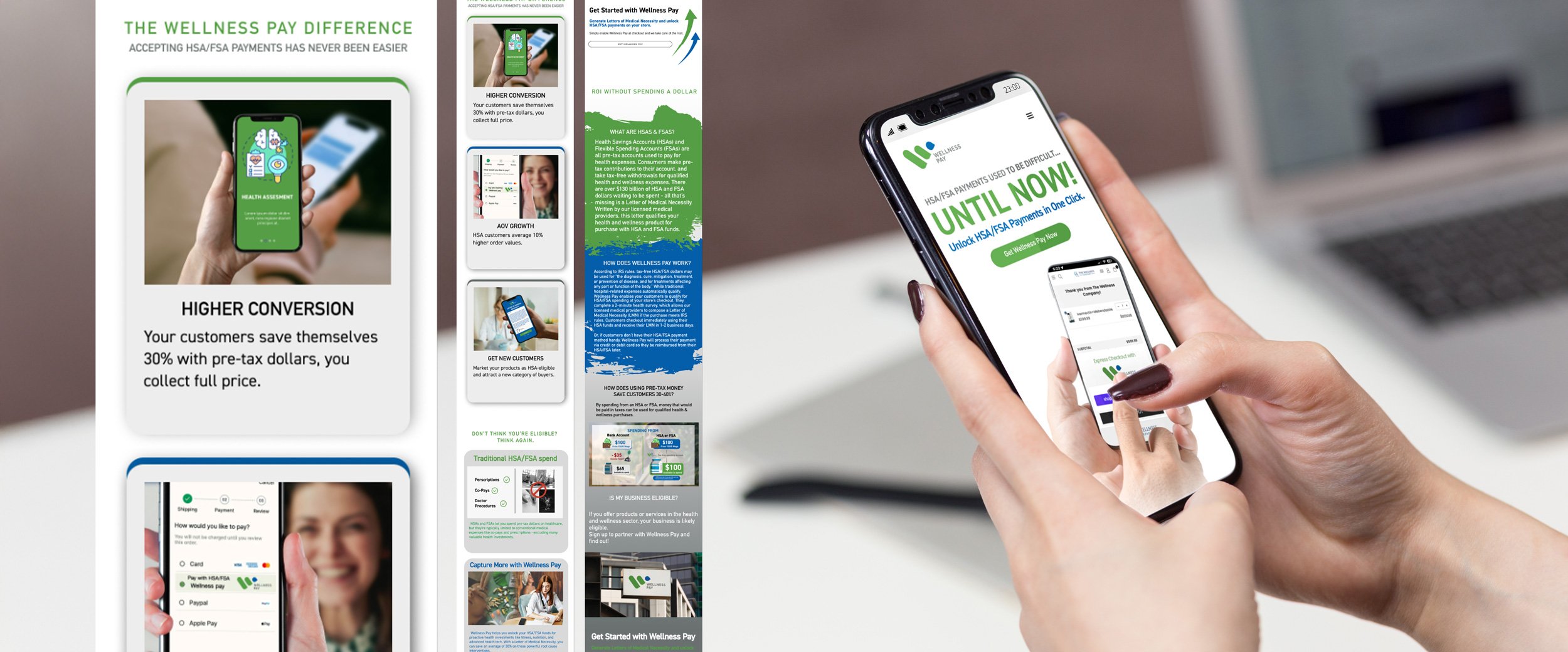 WellnessPay mobile website layouts