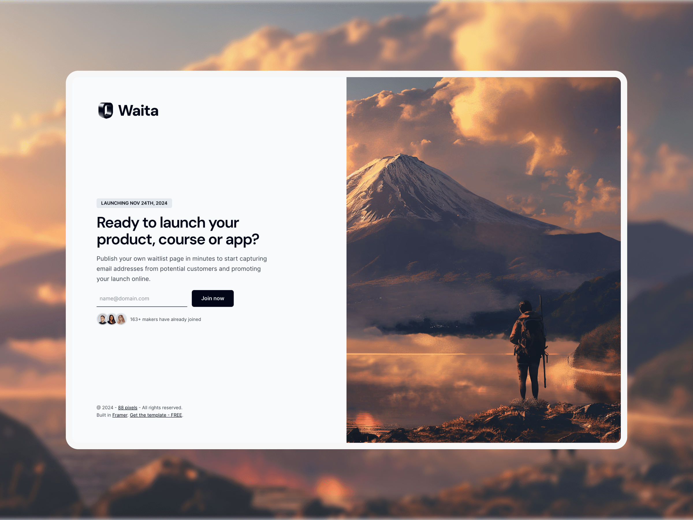 Attend Framer Template