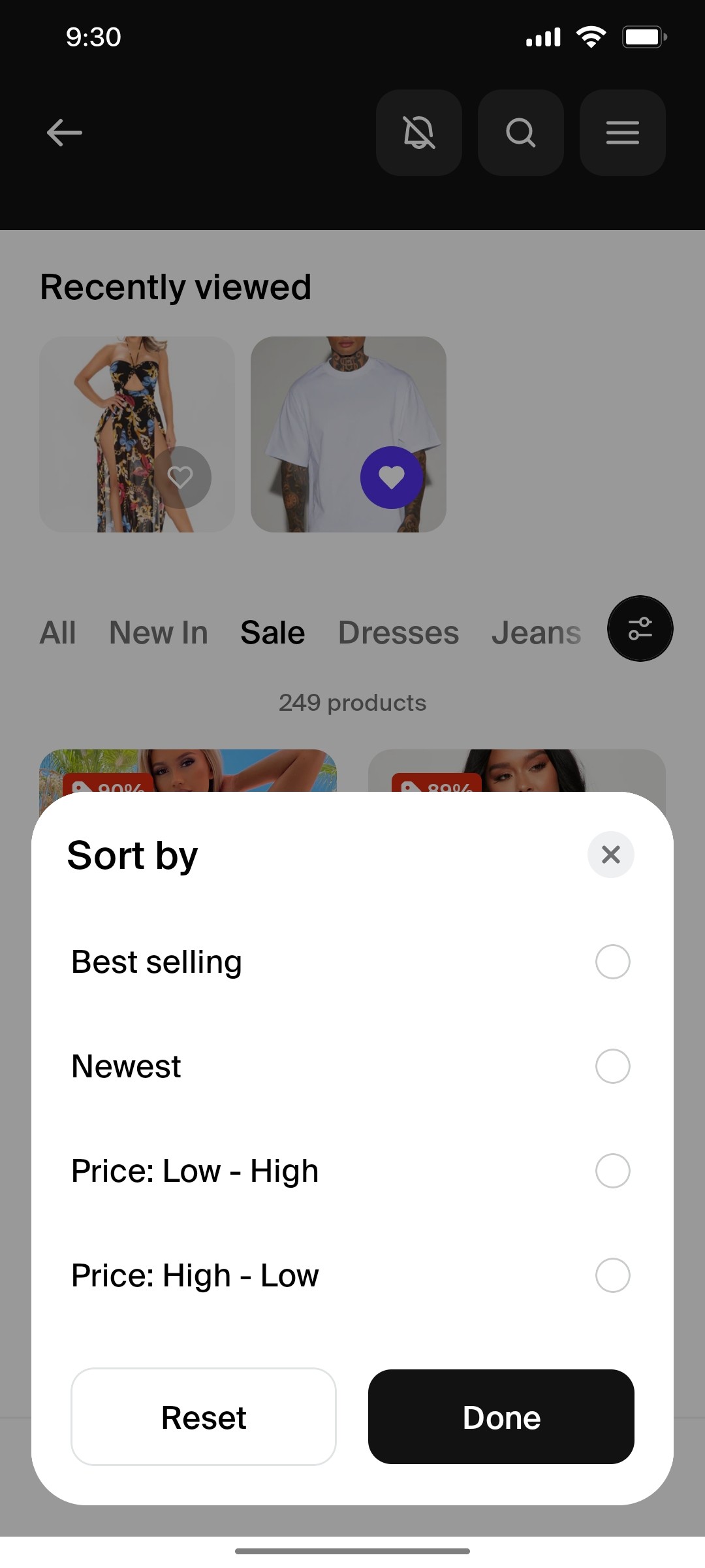 Short App Sort by Screen