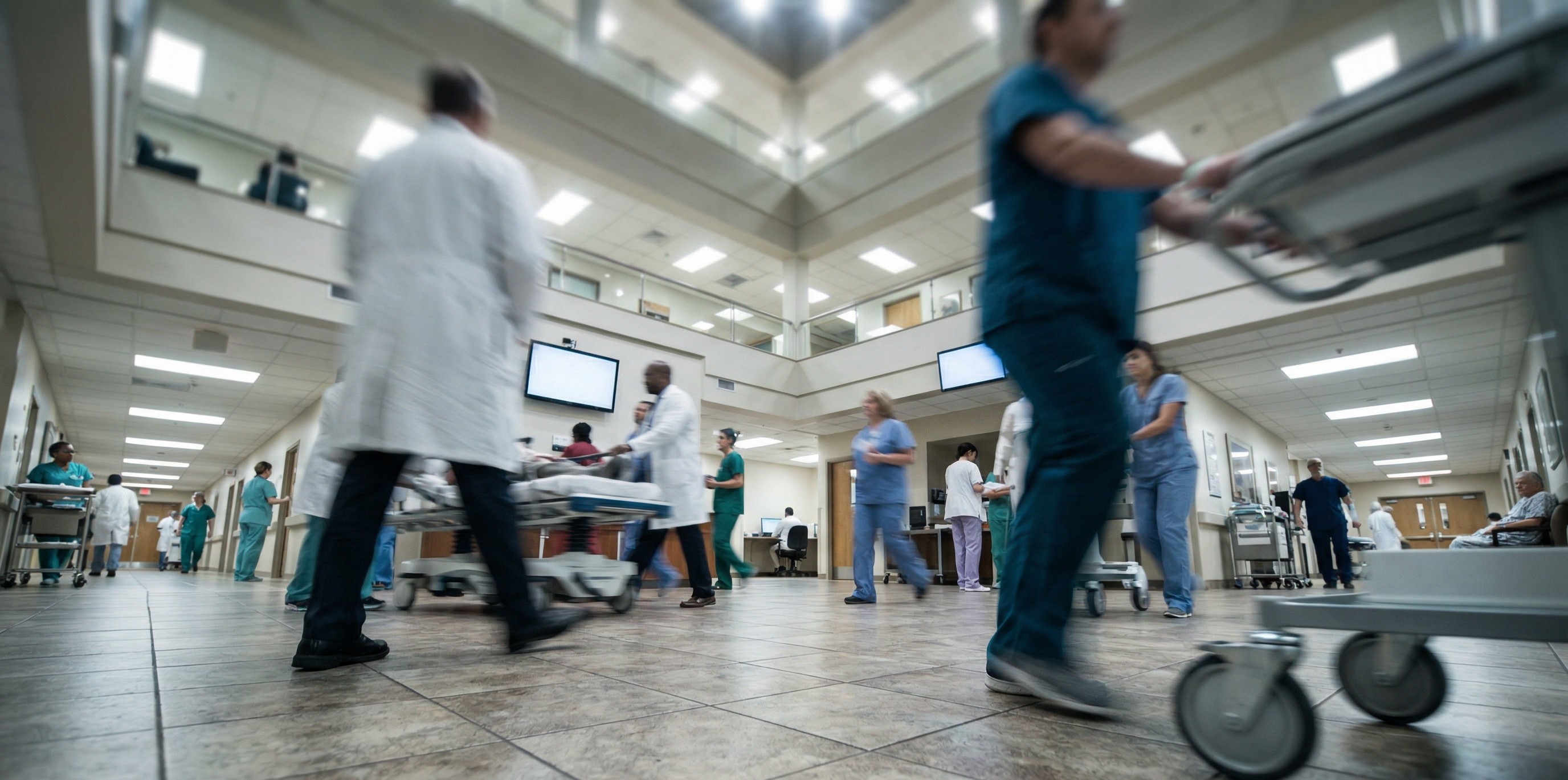 busy hospital floor