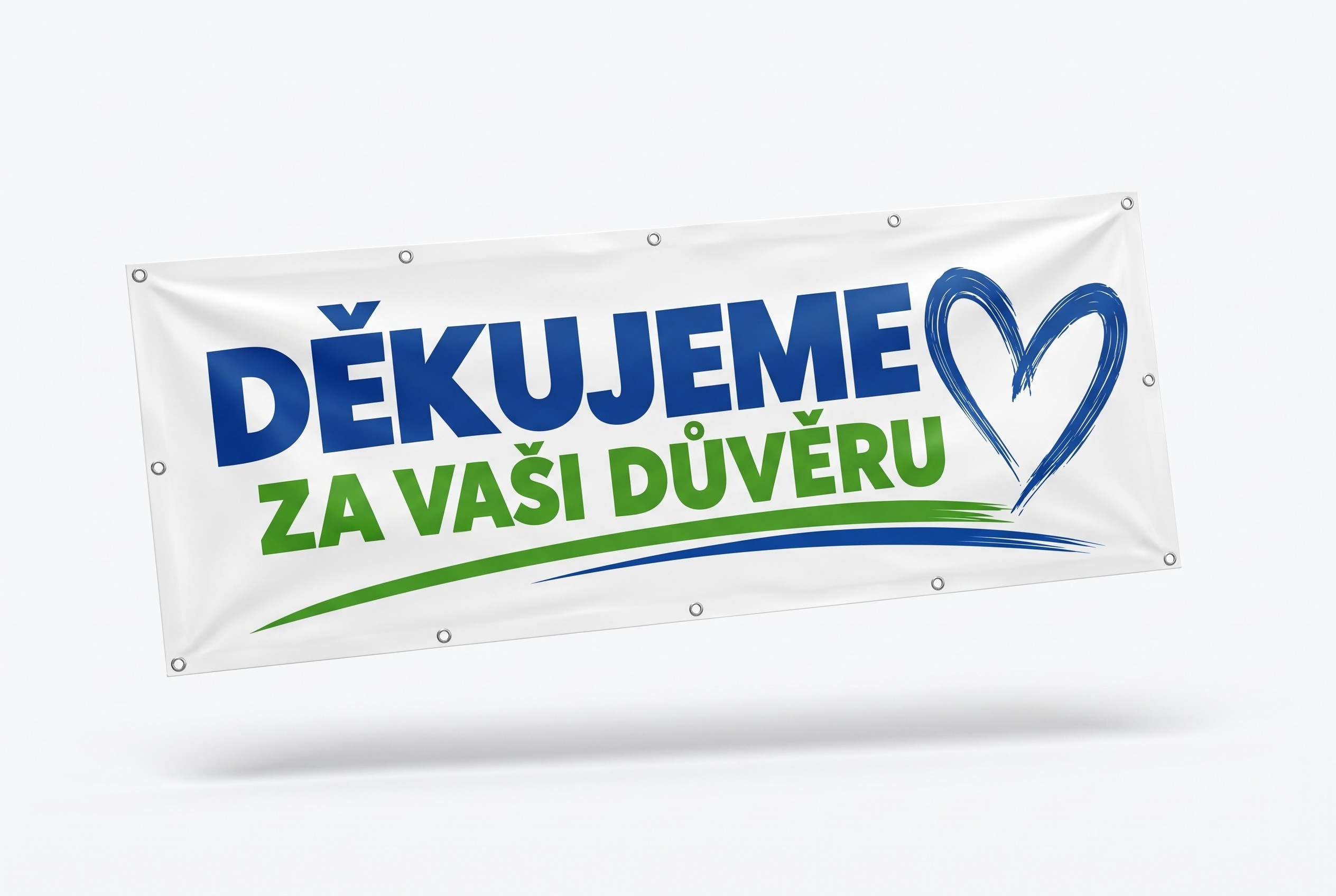 Ukázka potištěného banneru