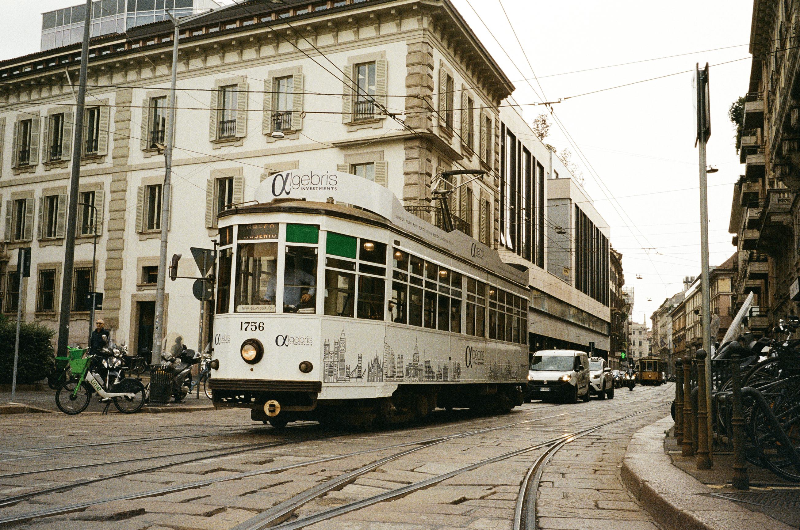 Picture of Milan with a retro camera