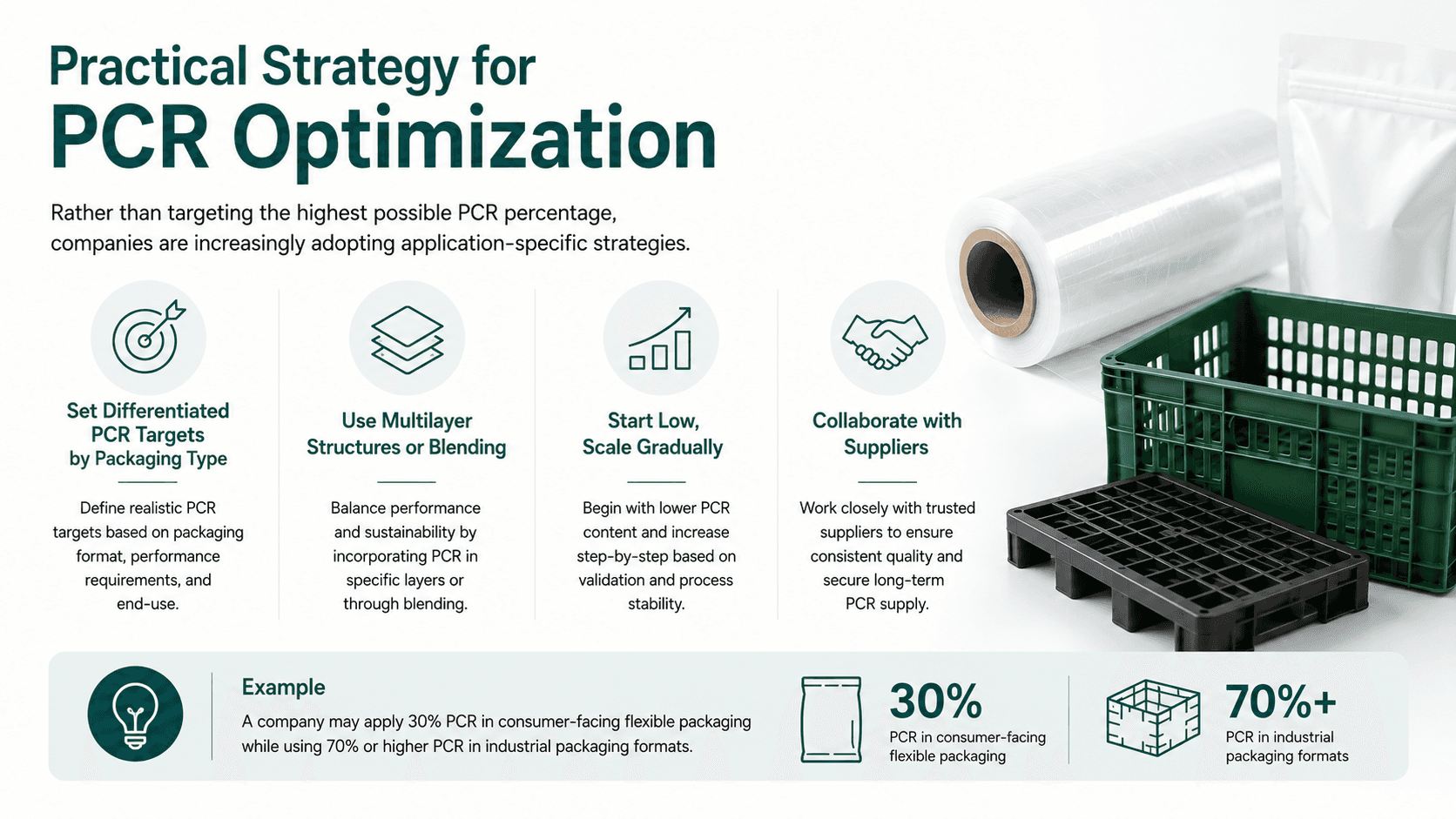 "Practical Strategy for PCR Optimization" infographic