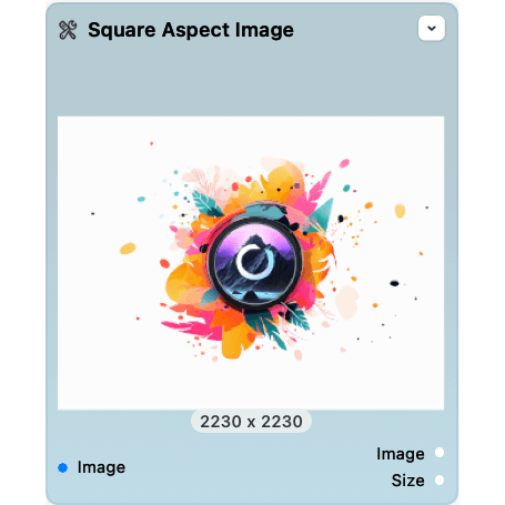 Screenshot of the Square Aspect Ratio node