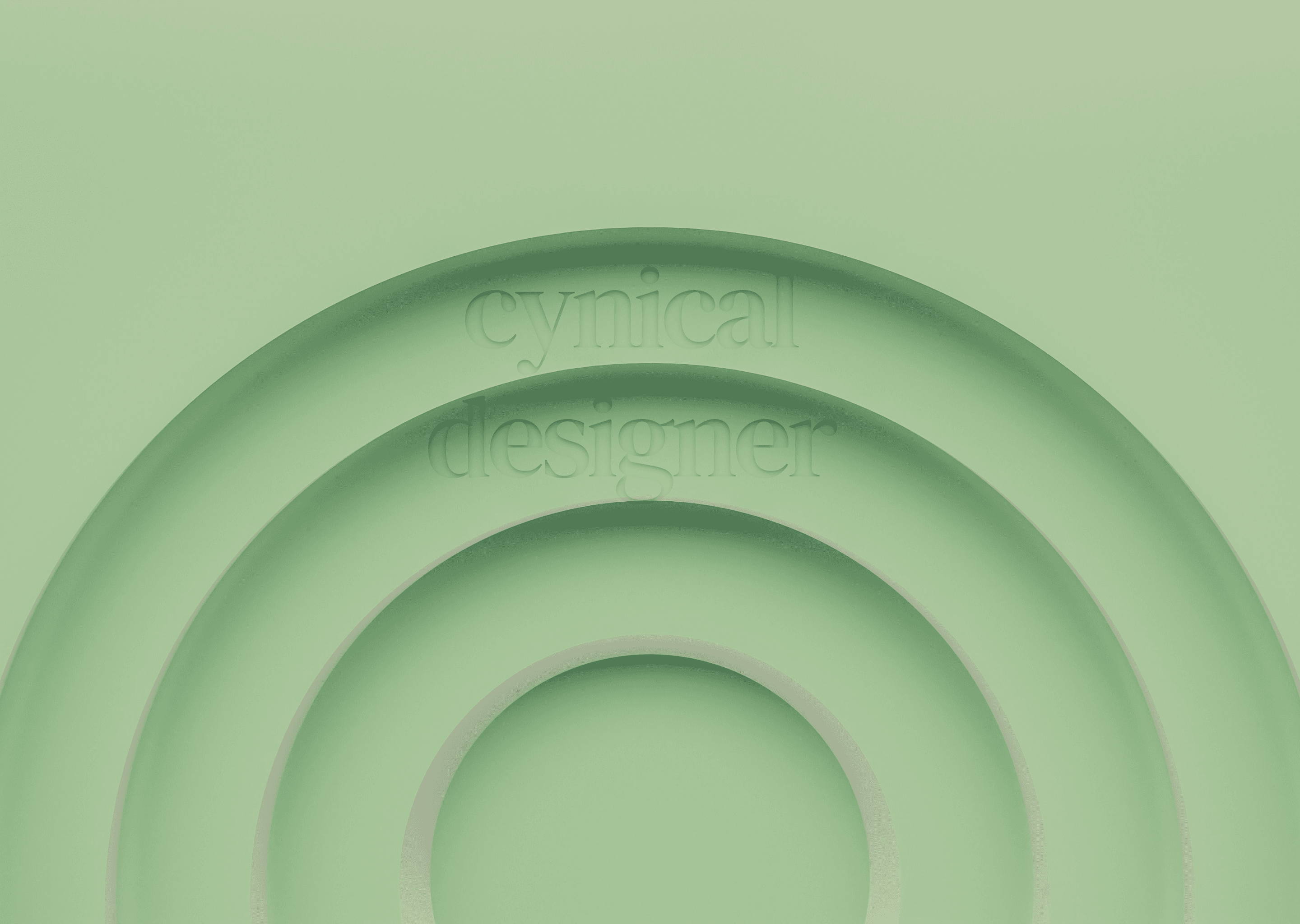 Abstract image with the words "cynical designer" embedded. By Pramod Tiwari on Unsplash.
