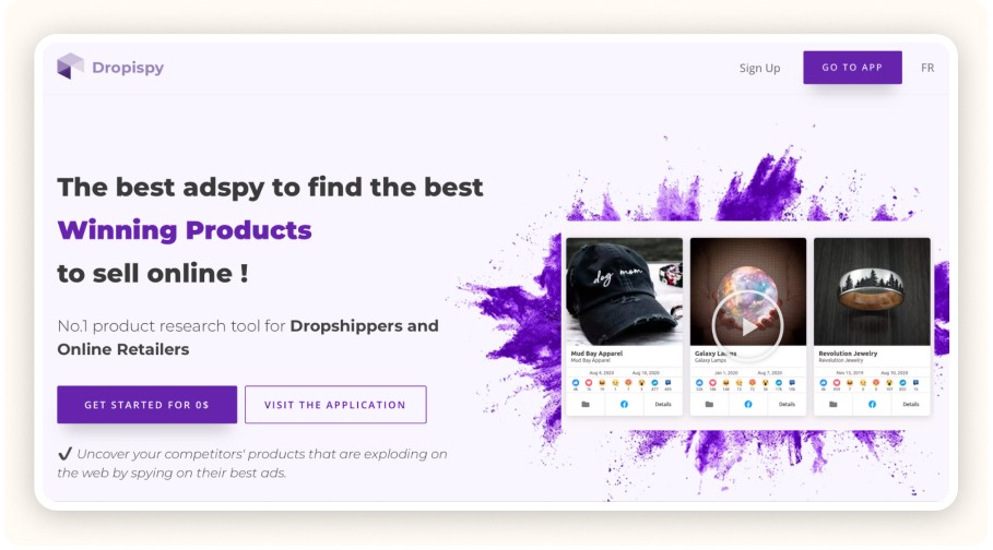 Dropispy homepage