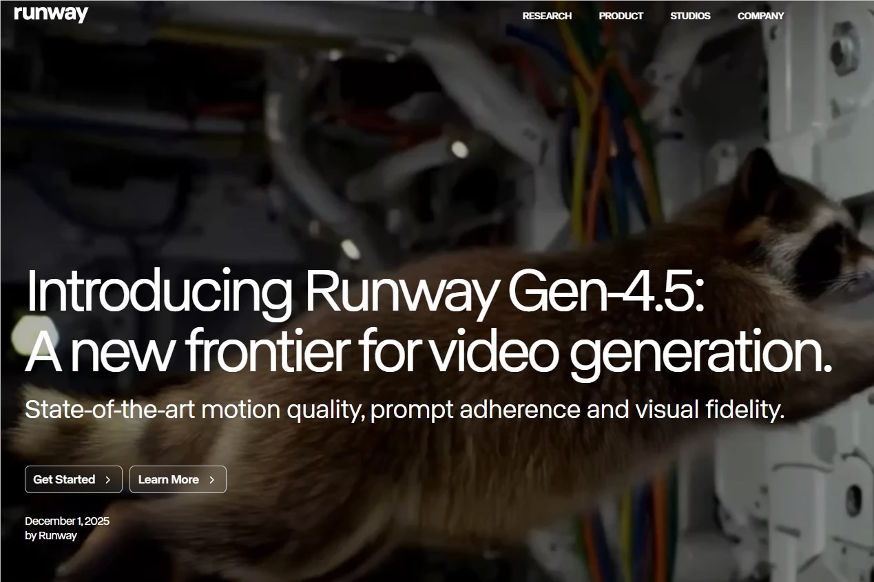 Runway Gen-4.5 interface