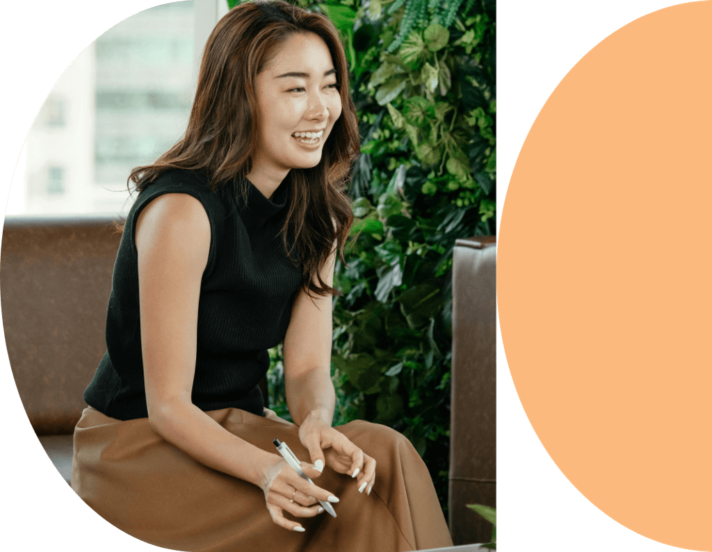 Asian woman smiling